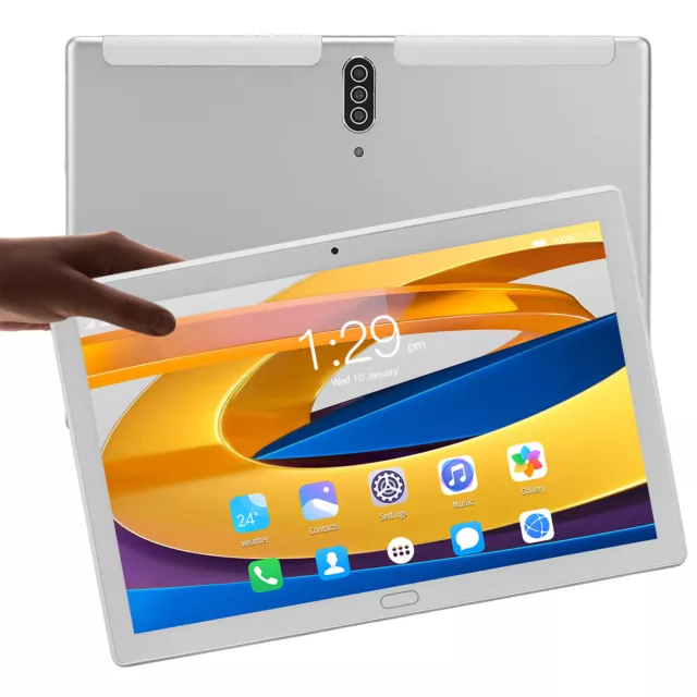 Tablette Android 10,1, Tablette PC avec Support, processeur Quad Core,  Google GMS, 2 Go de RAM, ROM 32 Go (Extensible 512 Go), caméra arrière 1280  x