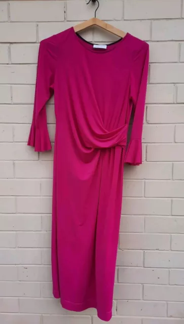 Scanlan Theodore Vibrant Fuschia Designer Dress 10