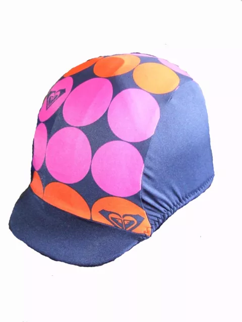 Ecotak Lycra Helmet Cover - Navy Roxy Print. Ecotak