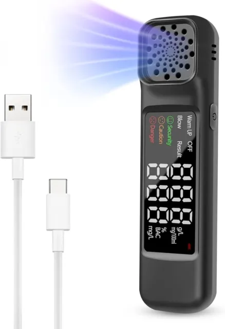 Etilometro Portatile, Alcool Test Professionale Con Schermo LED Digitale, Tester