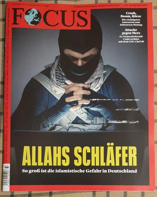 FOCUS 33 2024 Allahs Schläfer Crash, Boom, Börse Neuwertig EUR