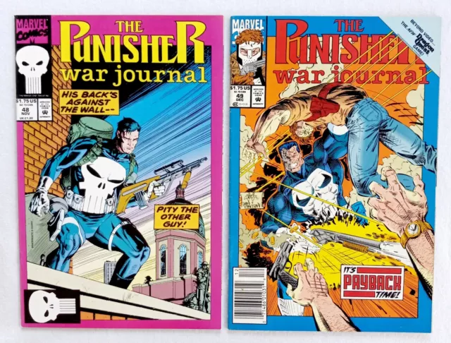 Punisher War Journal #48 #49 - Marvel Comics 1992 First Payback Appearance