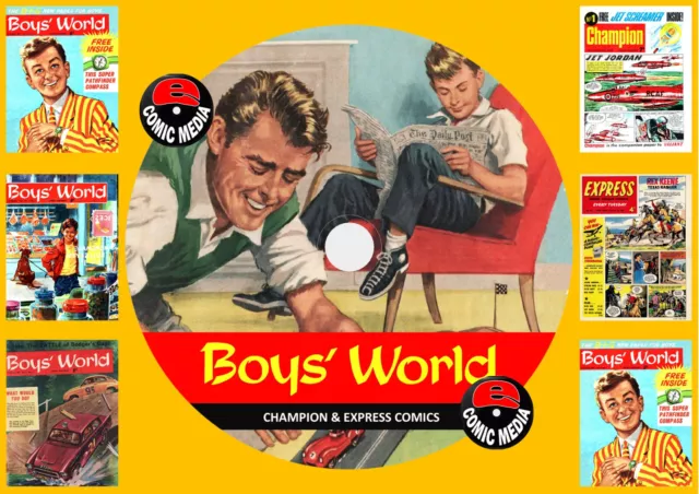 Boys World + Champion + TV Express UK Comics On PC DVD Rom (CBR Format)