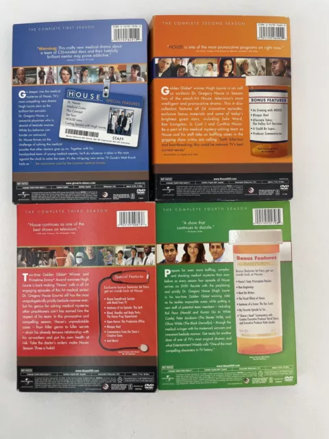 Dr House MD TV Series Complete Season 1-4 ~ Seasons 1 2 3 4 DVD Lot W/ Slipcases 2