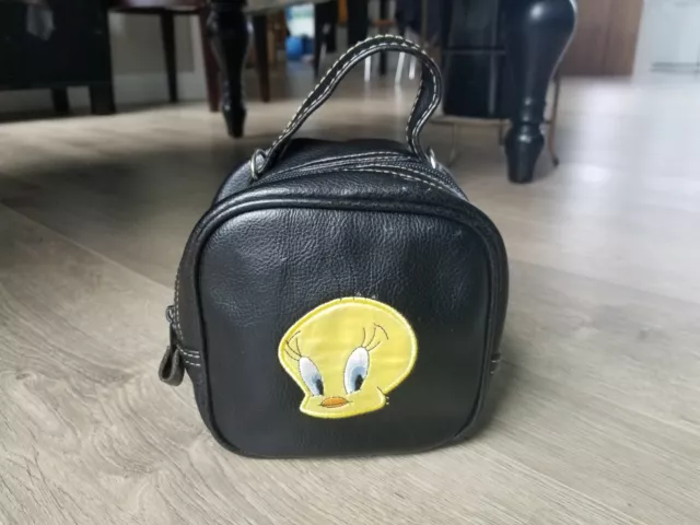 1998 Warner Bros Holiday Fair Inc Looney Tunes Tweety Bird Small Black Purse Bag