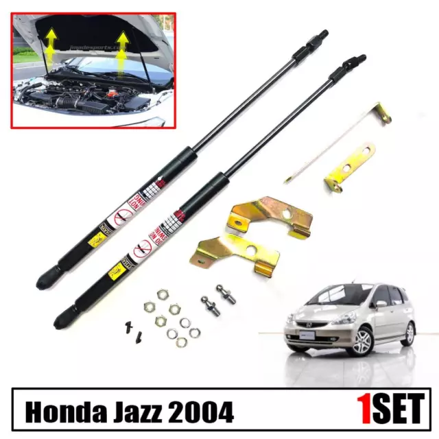 Set Front Bonnet Hood Shock Struts Fits Honda Jazz 2004-08 GD1 GD3 GE3 Hatchack