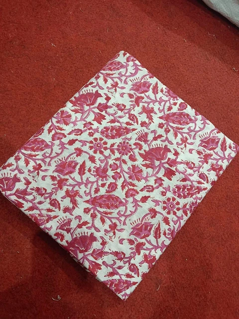 Main Bloc 4.6m Imprimé Floral Indien Blanc Loisirs Créatifs Couture
