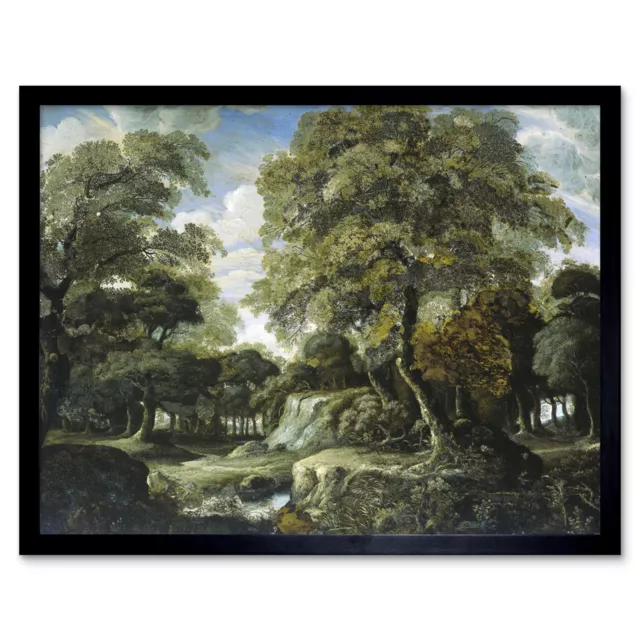 Jan Van Der Heyden View In The Woods Painting Wall Art Print Framed 12x16