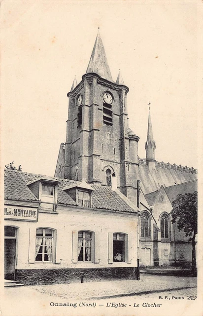 Antique Postcard Dept 59 Nord - Onnaing l'Eglise le Clocher