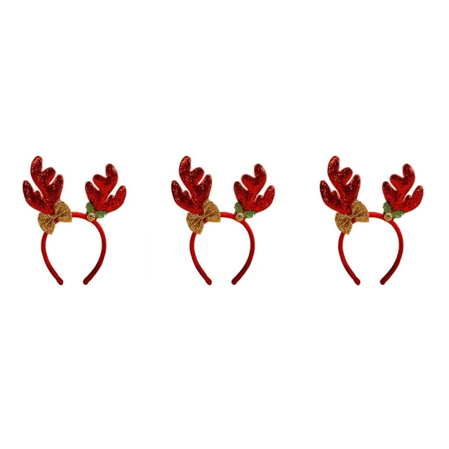 3x Urlaub Stirnband Weihnachten Geweih Haar Band Weihnachten Kopf Boppers