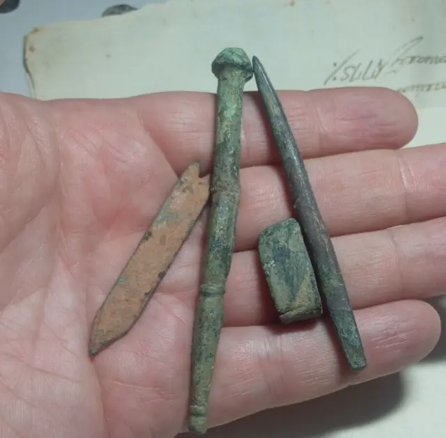 Lote De Objetos Romanos 24 - Metal Detecting Finds - Roman Tools -Roma