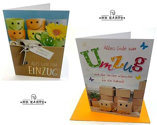 KARTE ZUM EINZUG Neues Heim Haus Eigenheim Umzug Wohnung Einzugskarte ...