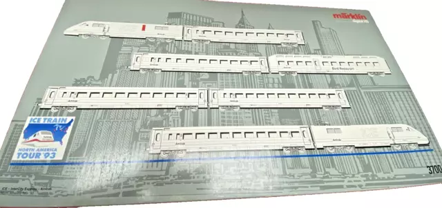 Märklin HO 3700  AMTRAK 8  ICE    ---  LEERKARTON  mit ANLEITUNG       ---