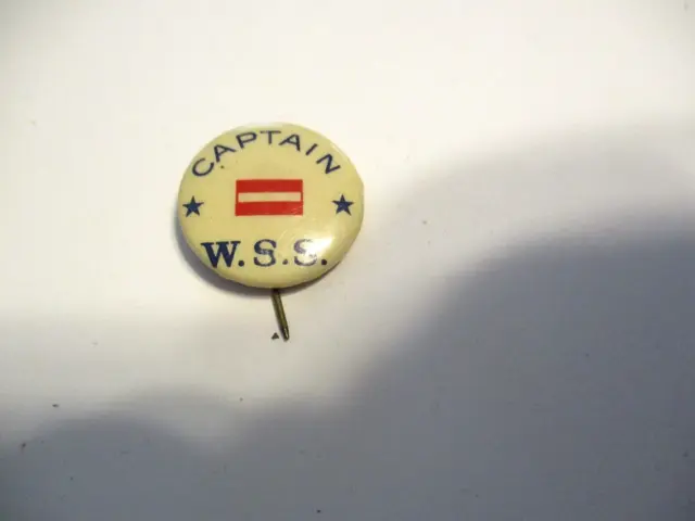 WW1 US HOME FRONT WAR SAVINGS SERVICE DONOR BUTTON CAPTAIN LEVEL with BAR PIN