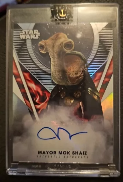 2023 Star Wars Signature Series Auto John Rosengrant as Mayor Mok Shaiz A-JR 🔥