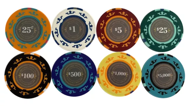 100 Stealth Casino Royale Smooth 14 Gram Clay Poker Chips Select Denominations