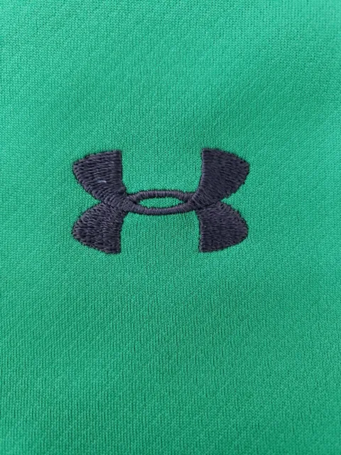 UNDER ARMOUR MEN’S Large Heat Gear Loose Performance Green Polo Golf ...