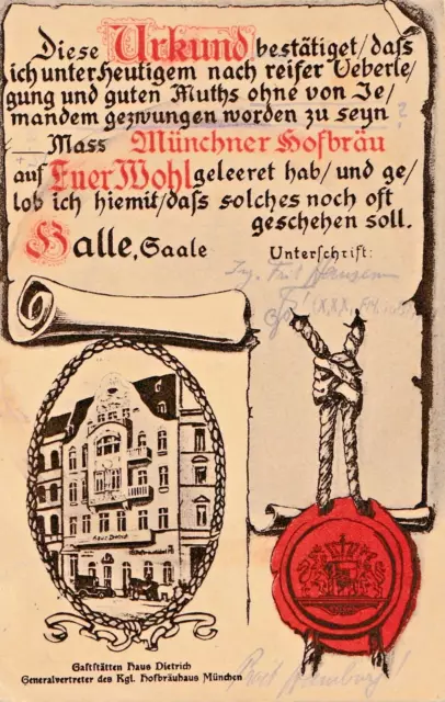 AK Halle Saale, Gaststätten Haus Dietrich ca. 1920