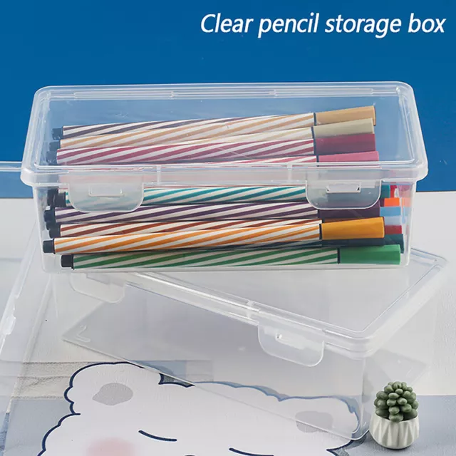 Korean Version Transparent Storage Box Large Capacity Storage Pencil Case BII