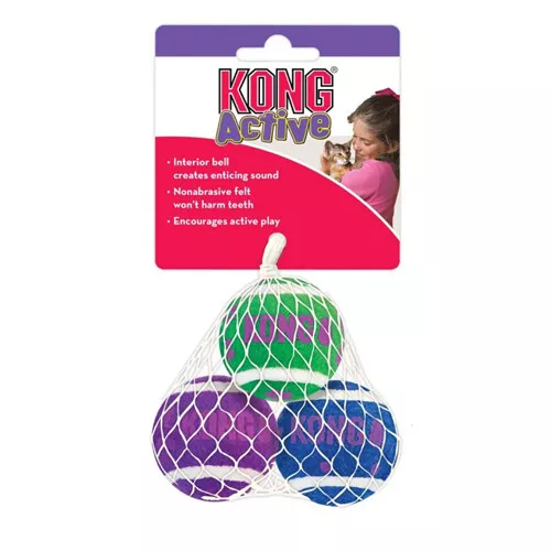 Kong Tennis Balle Avec Cloches Jouet Chat Multi-Colore, 1 Chaque / Un Taille Par