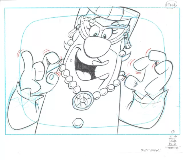 Flintstones -2 Signed Original Production Drawings-Episode Teacher