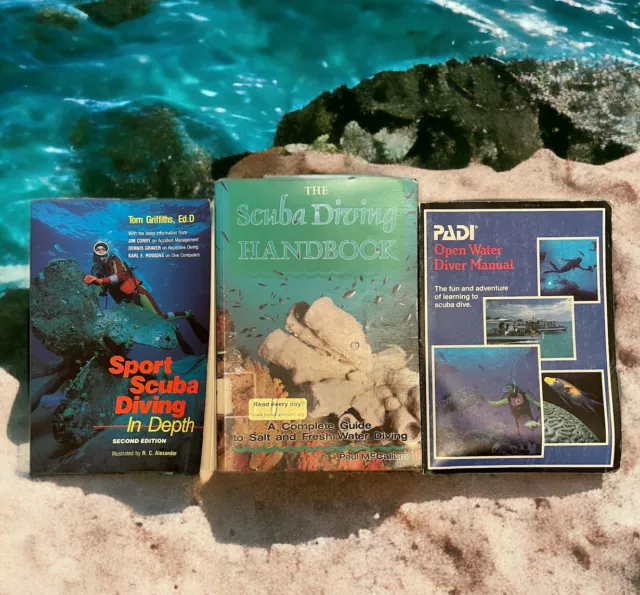 Scuba Diving Bundle Of 3 Books Padi Open Water, Sport Scuba Diving, Open Water