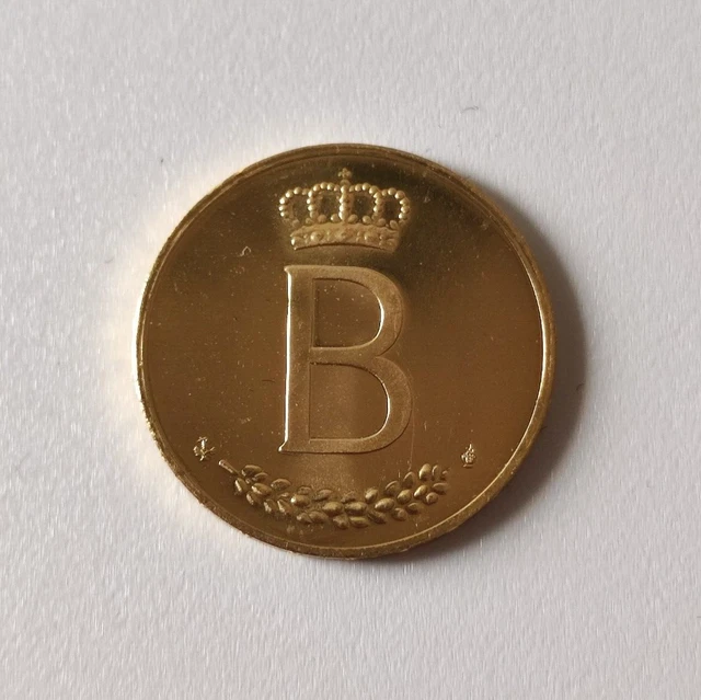 BELGIQUE - Module de 20 Francs Or, 25e anni. règne de Baudouin Ier 1976