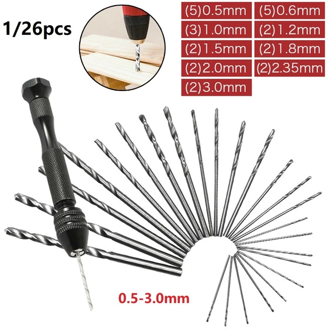 Mini Minuscule Micro Ars Embouts Perceuse sans Clé Chuck 0.5-3.0mm Main De DIY D