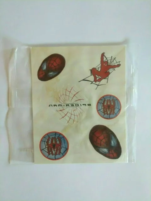 Kellogg's Spider-Man Stick on Temporary Tattoos Cereal Box Prize 2002 Marvel