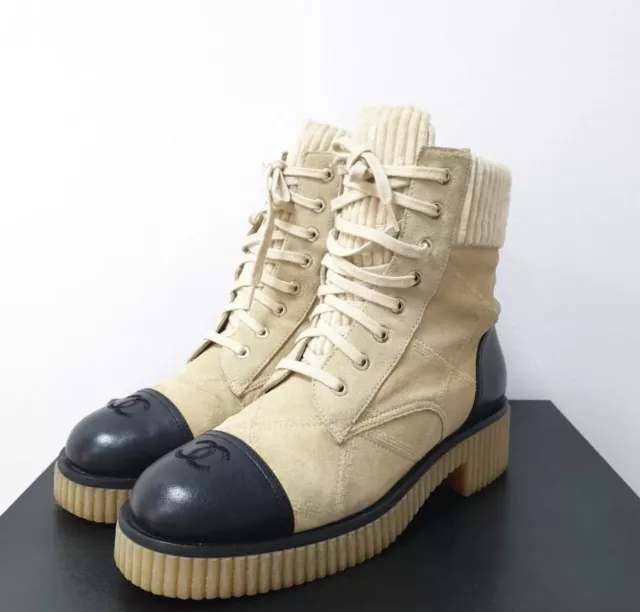 CHANEL Block Combat Boots for Women for sale