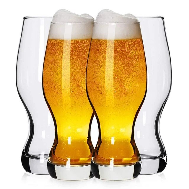 IPA Beer Glasses(Set of 4),16 oz Pilsner Beer Glasses,Craft Beer Bar