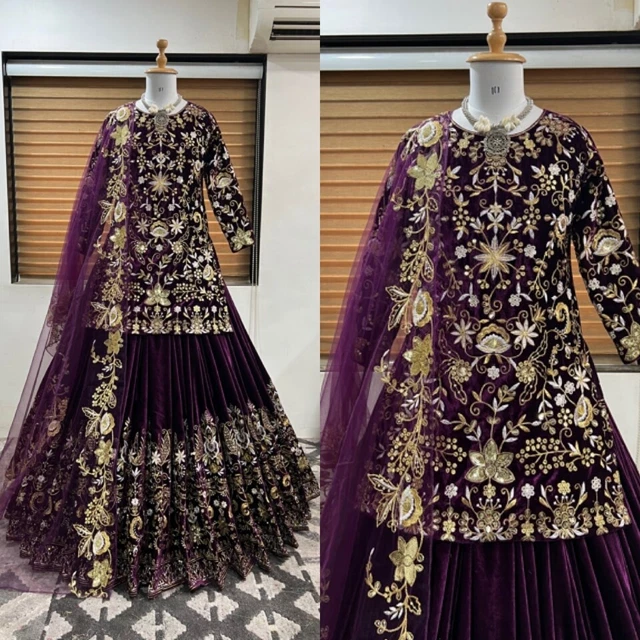 Traje Lehenga Choli Indio Estilo Bollywood - Satin Pesado, Impreso, Para Bodas Y Fiestas