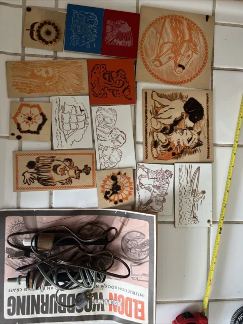 Kit de quema de madera vintage Eldon piezas y piezas proyecto placa pluma estilográfica