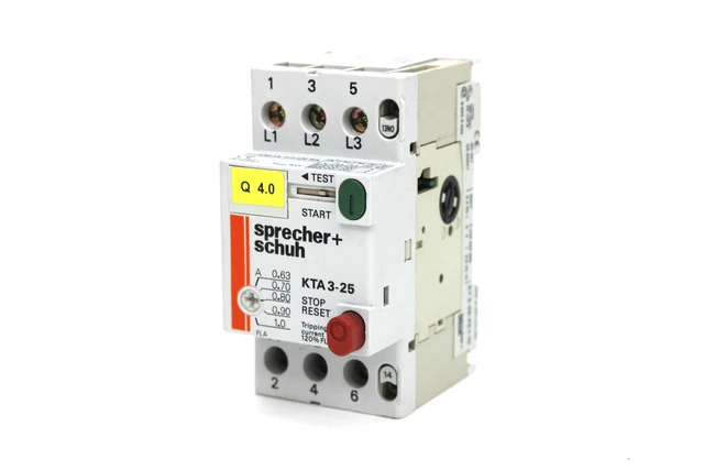 Sprecher + Schuh KTA3-25 Manuale Motore Starter, Regolabile Overload, 0.63 ~1.0