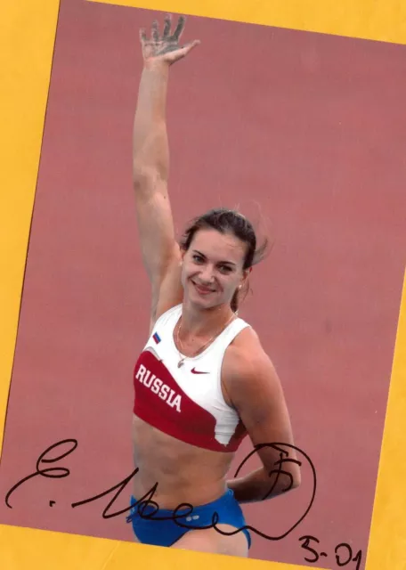 Yelena ISINBAYEVA  (4) Autogramm Bild - Print Copy + SIGNIERTE LA AK - gratis