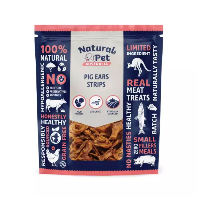 Pig Ears Strips Mixed - 100% Australian Natural and Healthy Dog Treats Bulk Pack