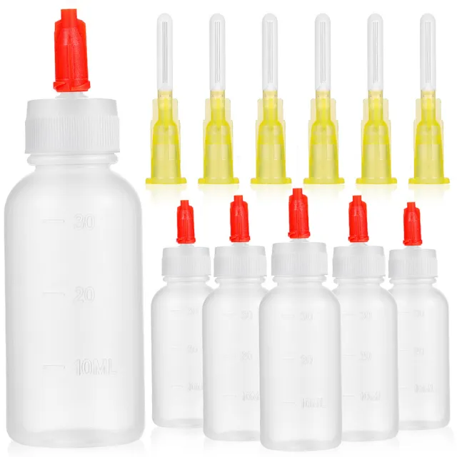 6 Sets 30ML Bottles Needle Covers Multi-function Precision Tip Applicator Bottle