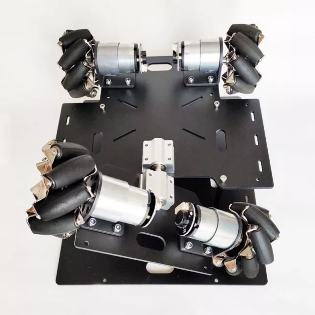 Mecanum Wheel Car Chassis Omnidirectional Smart Robotic Car Kit w/ 140RPM Motor 3