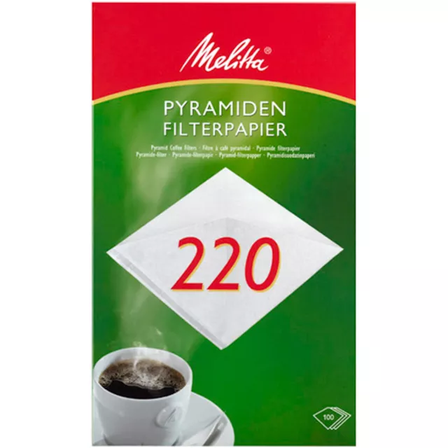 Melitta Pyramides Filtre à Café Sac Filtre 220 Blanc 100 Pièces