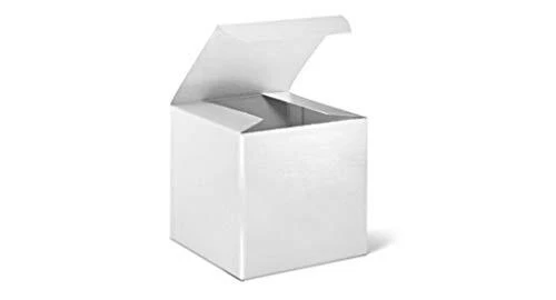 White Cardboard Tucktop Gift Boxes with Lids 5x5x5 10 Pack for Gifts Crafting...