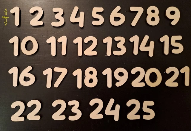 Chiffres 4,2 Cm Avec Décorations – Kit De 47 Pièces Pour Calendrier De L'Avent – MegaCrea DIY