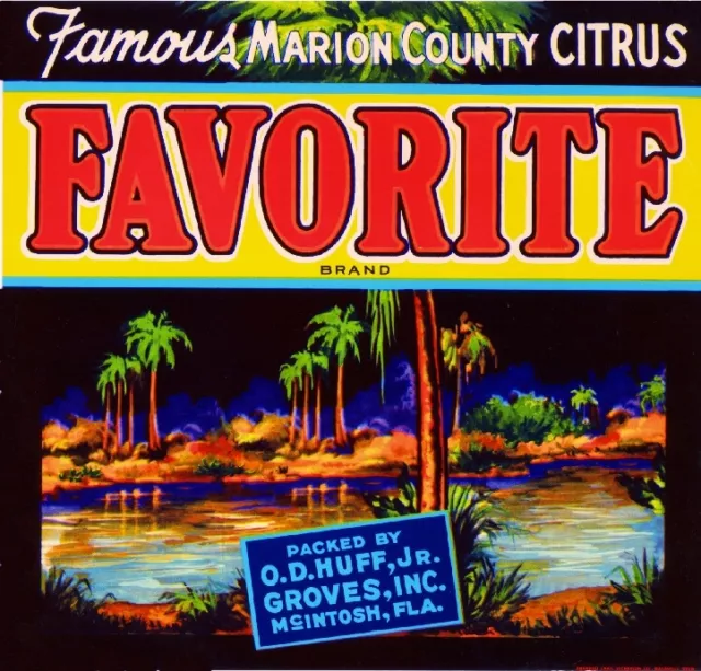 McIntosh Florida Favorite Orange Citrus Fruit Crate Label Art Print