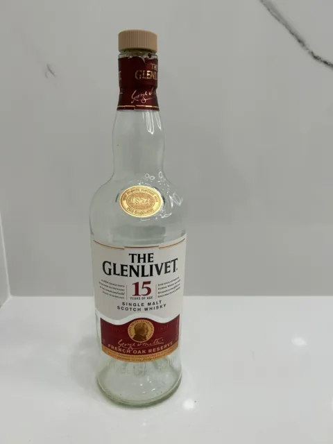 Glenlivet 15 Years French Oak Reserve Scotch Whiskey Empty Bottle And BOX