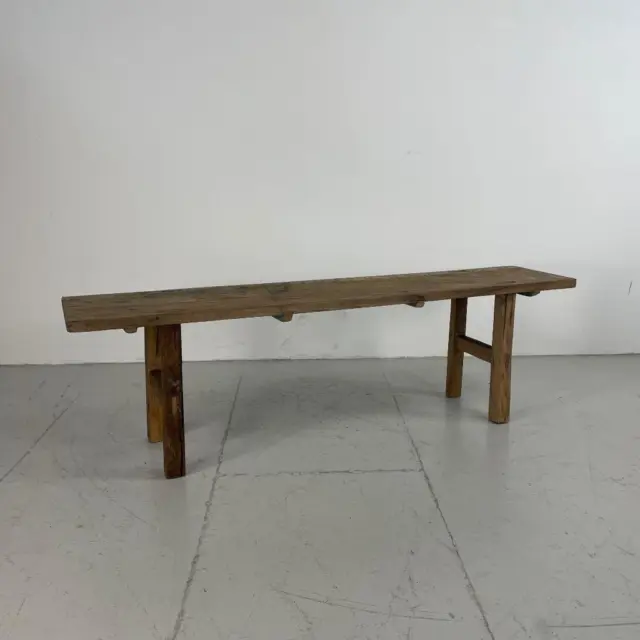 Old Rustic Antique Vintage Wooden Bench Coffee Table Large Lb2
