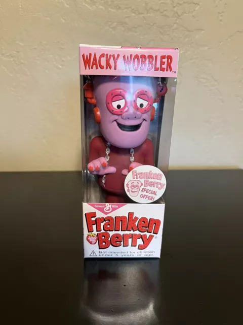 2000 Franken Berry "Wacky Wobbler" General Mills Cereal Funko Bobble Head NIB