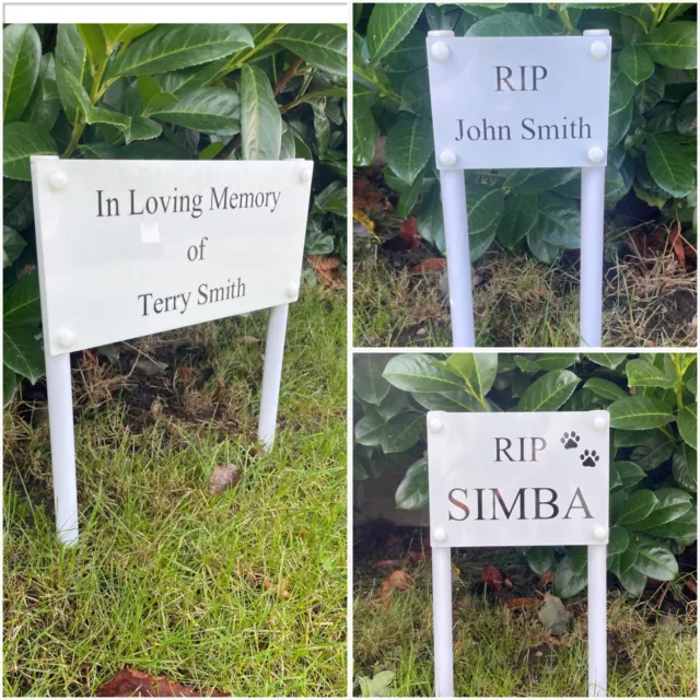 Targa Commemorativa Prato Bianco, Strappo Giardino Mamma E Papà Segnaletica Acrilica Esterna