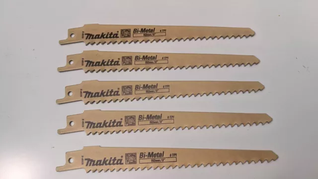 ORIGINAL Makita B-05175 Holz Sägeblätter  für Reciprosägen, 5 Stück