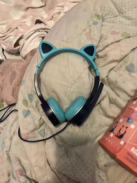 RGB Cute Cat Ears Headset SY-G30 Model For Kids For Learning, Gaming And Music