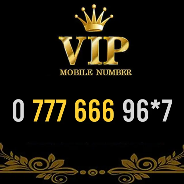 Gold Vip Memorable Phone Number Easy To Remember Mobile Business Simcard - 77766