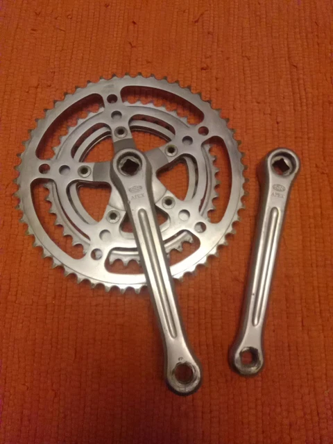PÉDALIER STRONGLIGHT 49D crankset old french 52/42 vintage